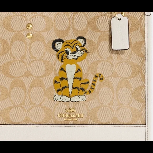 Coach Dempsey Year of Tiger signature tote hard to find new with tags - Picture 3 of 9